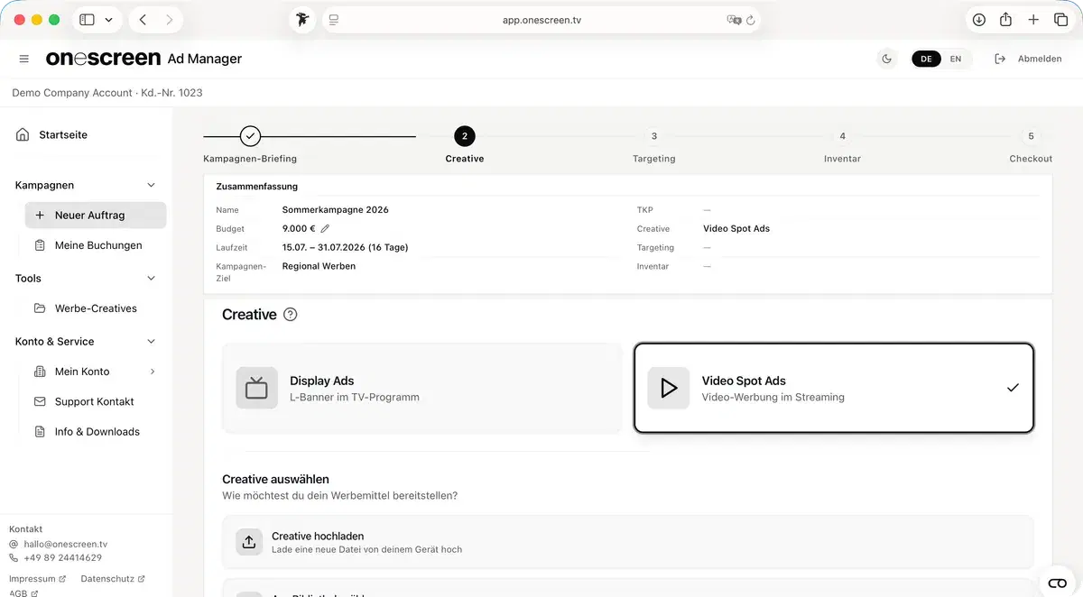 onescreen Plattform