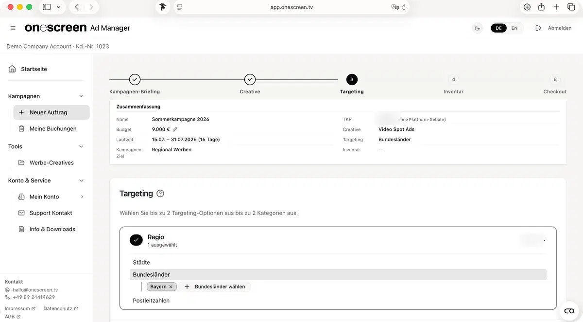 onescreen Plattform